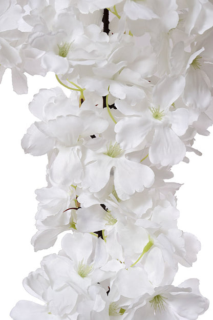 67.75" Silk Cherry Blossom Spray White