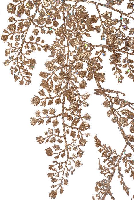 48" Glitter Sequin Maiden Hair Garland Champagne