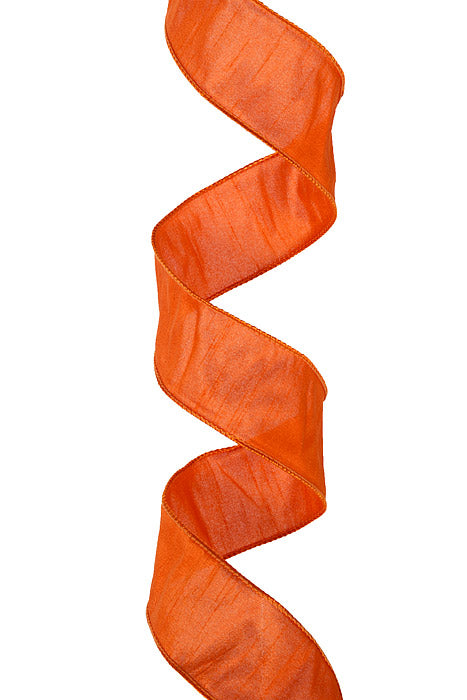 2-1/2" X 10Yds Wired Anisha Ribbon Torrid Orange