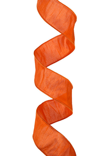 2-1/2" X 10Yds Wired Anisha Ribbon Torrid Orange