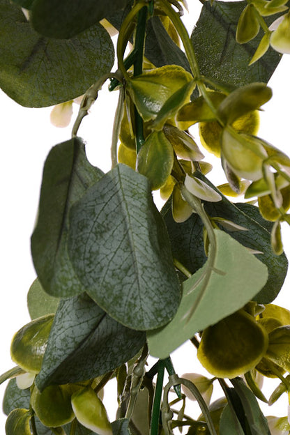 69" Eucalyptus With Flower Garland Green