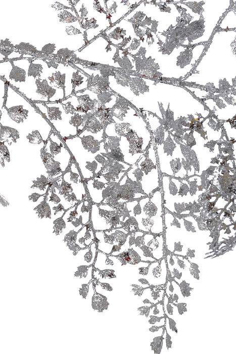 48" Glitter Sequin Maiden Hair Garland Silver