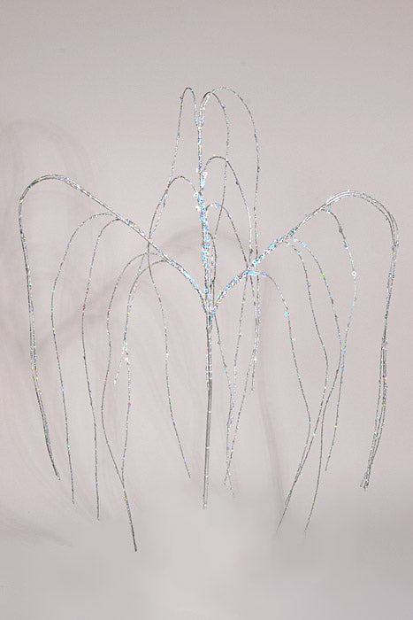 52" Beaded Hanging Spray Silver/Iridescent