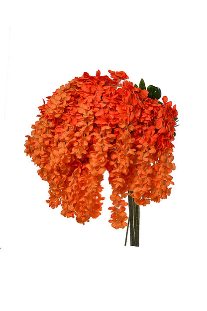 39.5" Silk Wisteria Hanging Spray Orange Two Tones Pkg/12