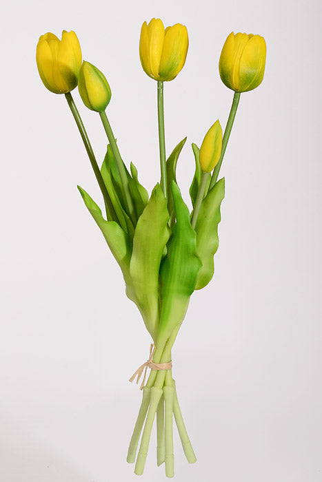 15.75" Artificial Tulip Bundle Yellow