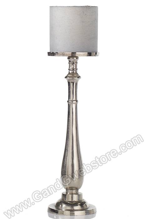 7.25" X 29.5" Metal Wilder Stand Silver