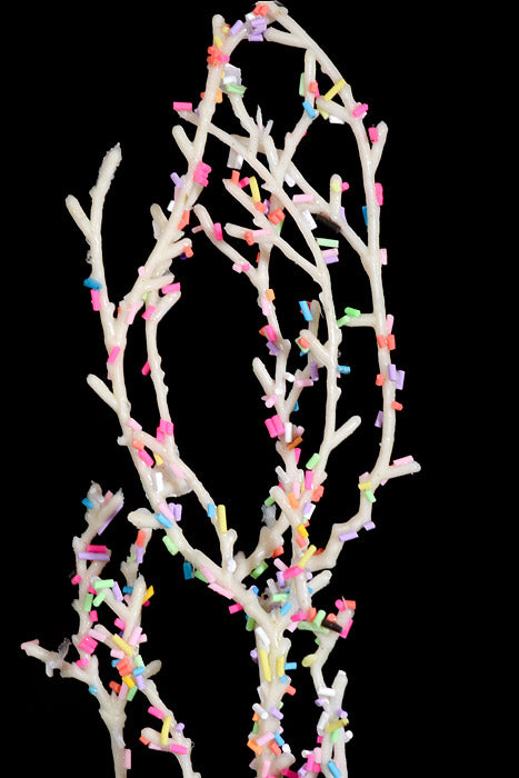 30" Branch W/Sprinkles White/Multi Color