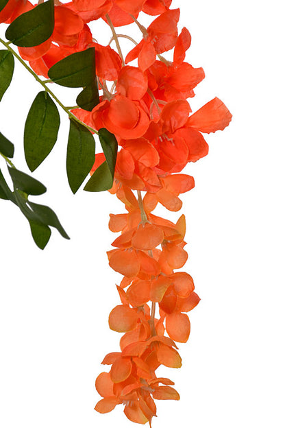 39.5" Silk Wisteria Hanging Spray Orange Two Tones Pkg/12