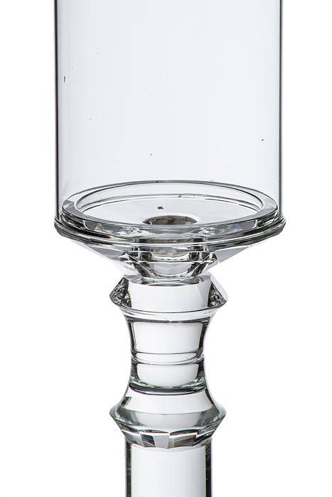 24&quot; Crystal Candle Holder W/glass Clear