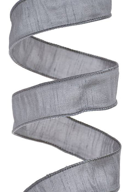 1.5" X 25 Yds Wired Anisha Ribbon Grey