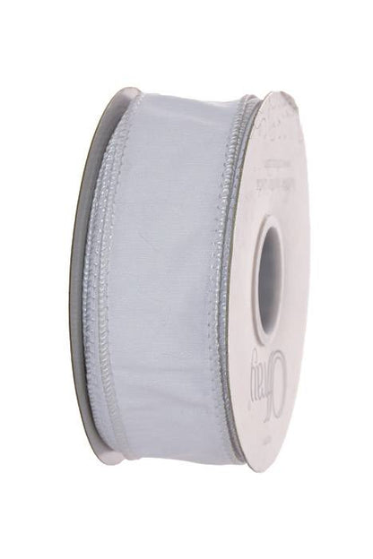1.5" X 25 Yds Wired Anisha Ribbon White
