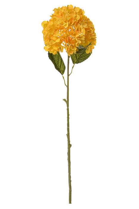 32.5" Silk Hydrangea Spray Yellow