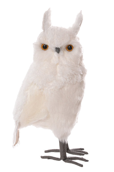 15" Feather White Owl White