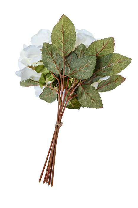 13&quot; Rose Bouquet Cream