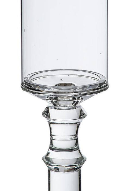 28&quot; Crystal Candle Holder W/glass Clear