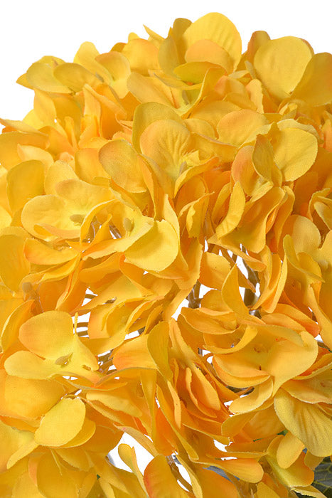 32.5" Silk Hydrangea Spray Yellow