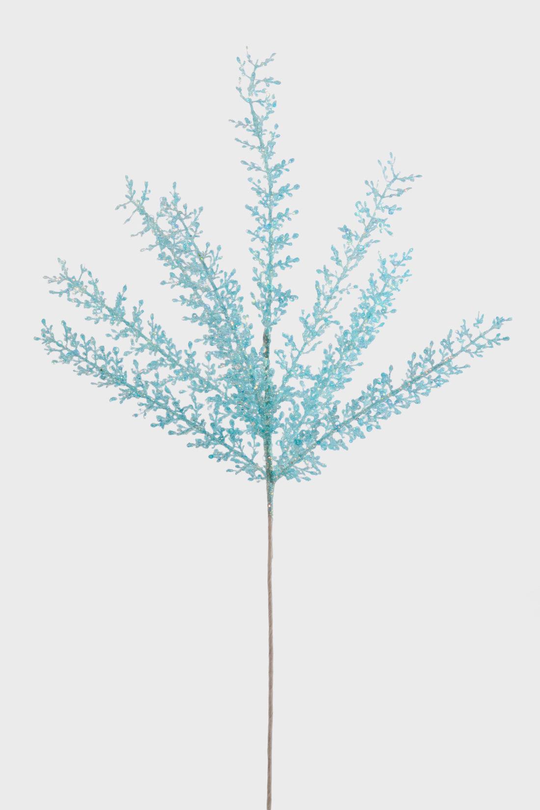 32" Glitter Coral Twig Stem W/Sequins Blue