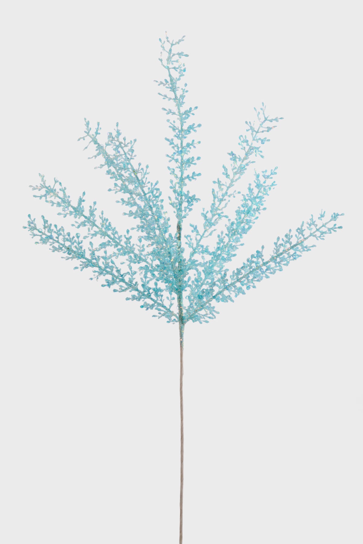 32" Glitter Coral Twig Stem W/Sequins Blue