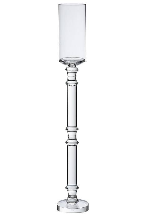 32&quot; Crystal Candle Holder W/glass Clear