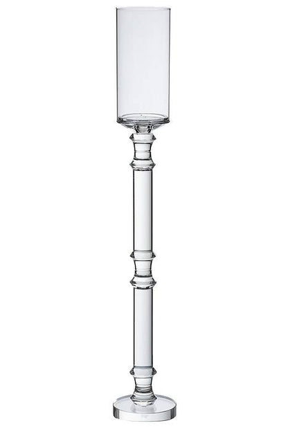 32&quot; Crystal Candle Holder W/glass Clear