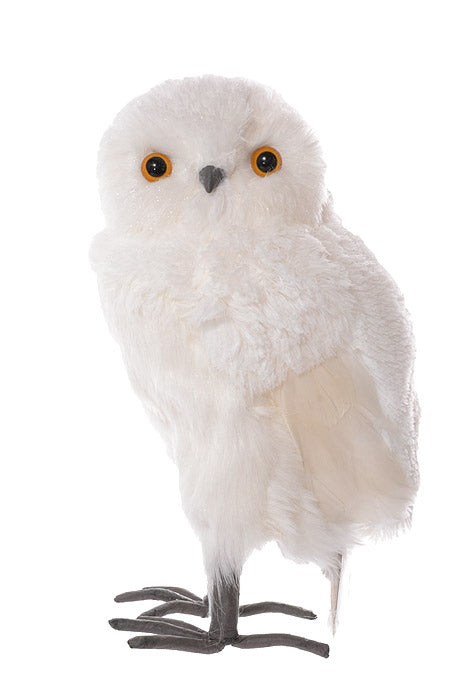 14" Feather White Owl White