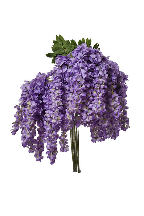 39.5" Silk Wisteria Hanging Spray Lavender Two Tones Pkg/12