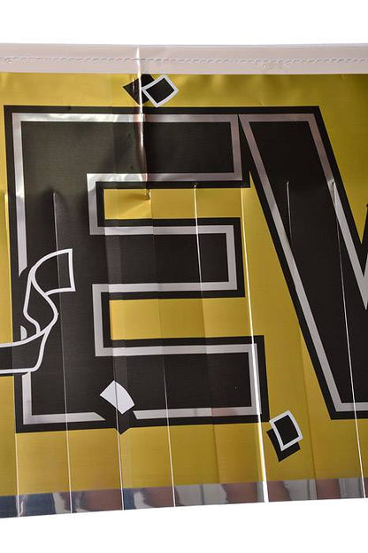 5Ft Metallic Happy New Year Fringe Banner Gold