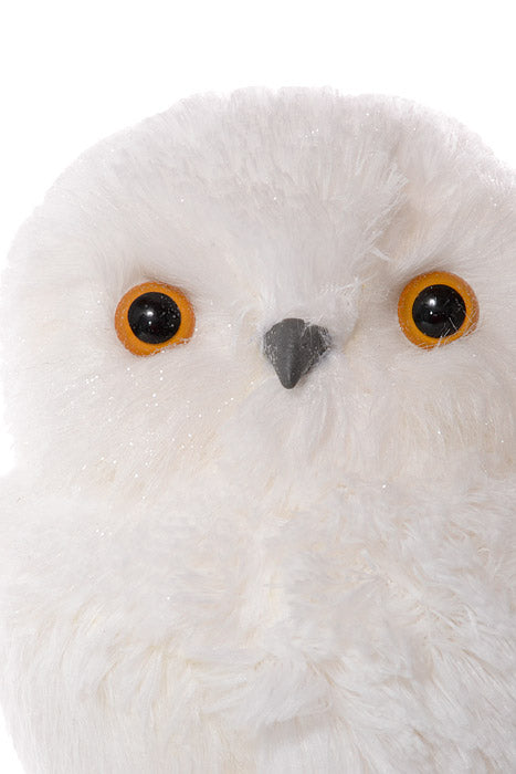 14" Feather White Owl White