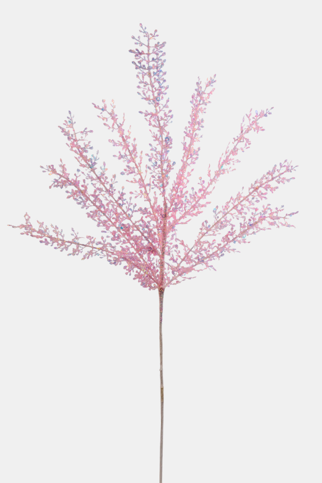 32" Glitter Coral Twig Stem W/Sequins Pink