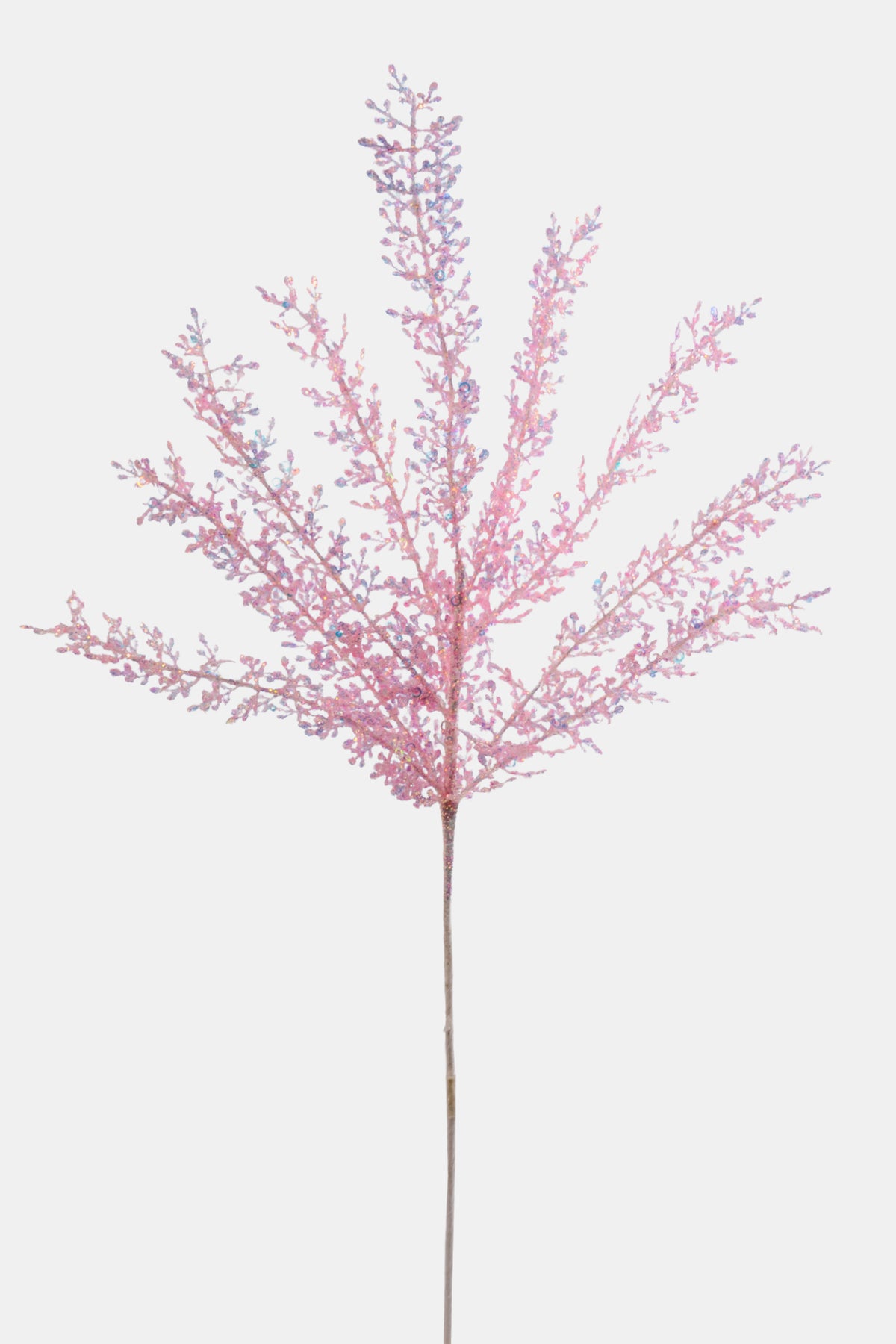 32" Glitter Coral Twig Stem W/Sequins Pink
