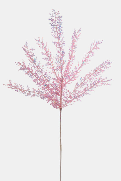 32" Glitter Coral Twig Stem W/Sequins Pink