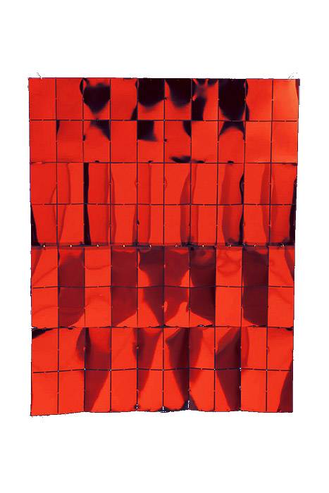 36" X 48" Foil Mirror Backdrop Red