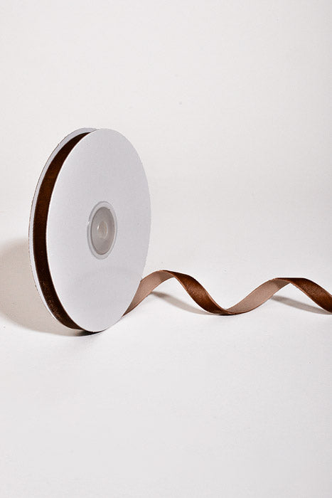 3/8" X 10Yds Velvet Woven Vintage Ribbon Brown
