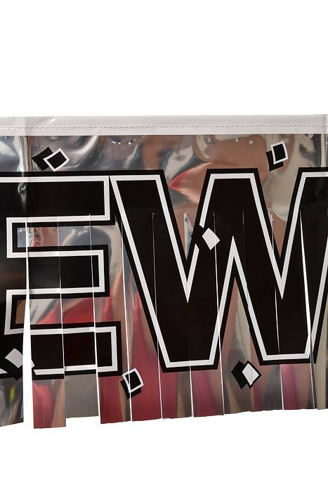 5ft Metallic Happy New Year Fringe Banner Silver