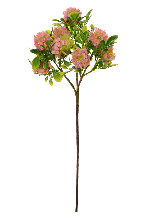 17" Silk Snowball Spray Pink