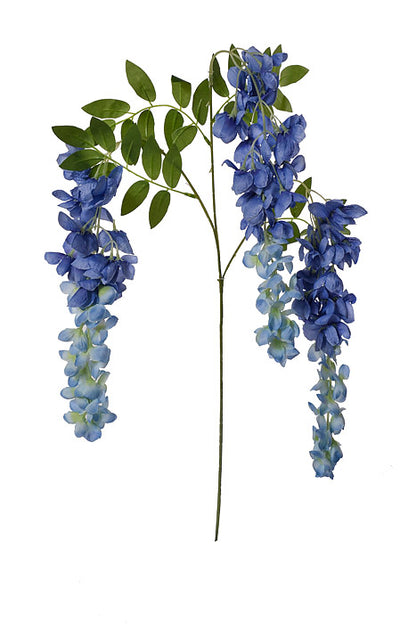 39.5" Silk Wisteria Hanging Spray Blue Two Tones Pkg/12