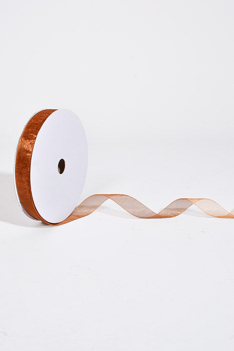 7/8" X 100Yds Organza Ribbon Mocha