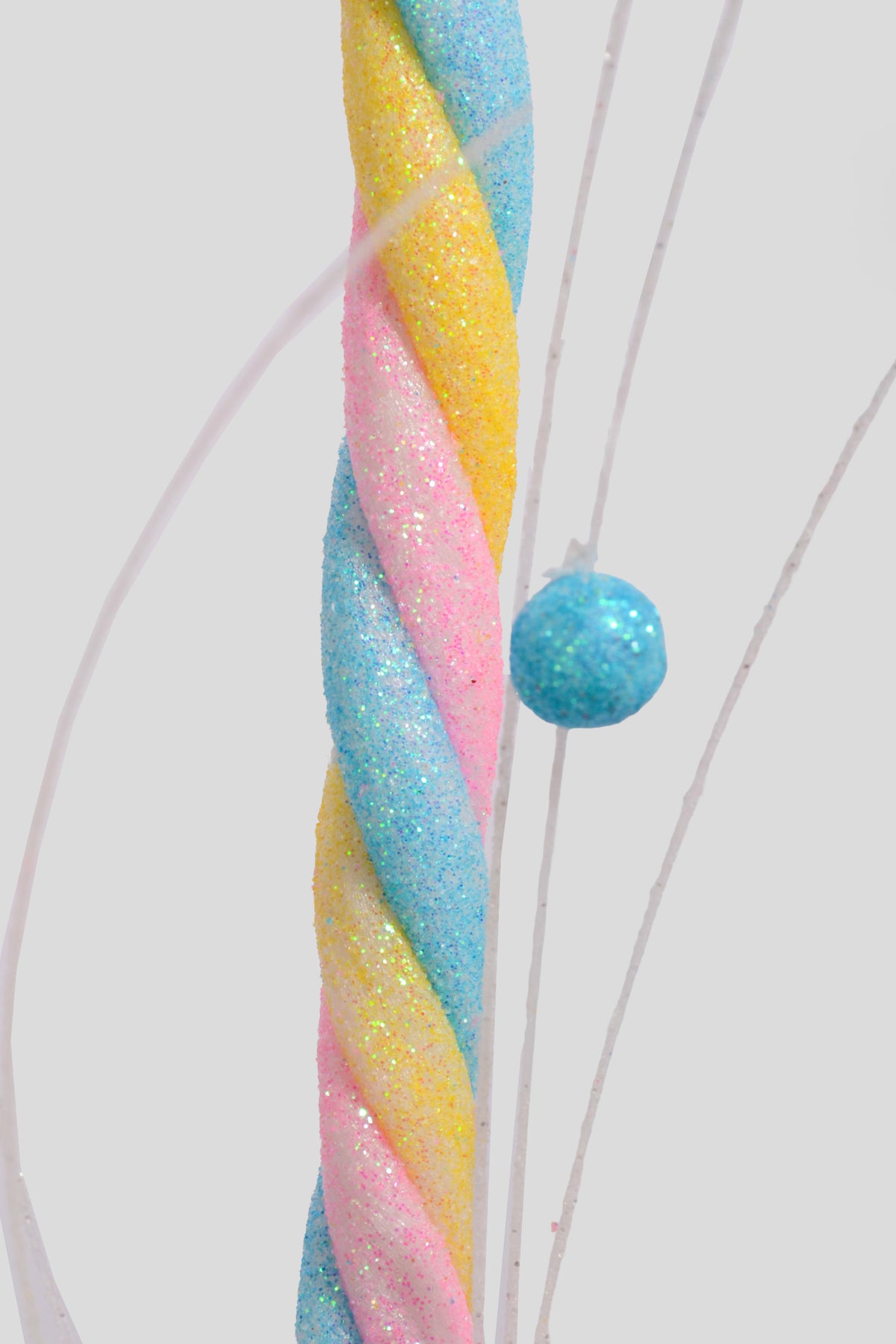 35" Glitter Candy Stem Pink/Blue/Gold