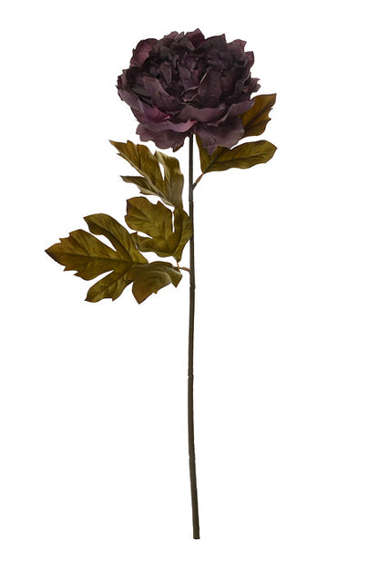 24" Silk Peony Spray Purple
