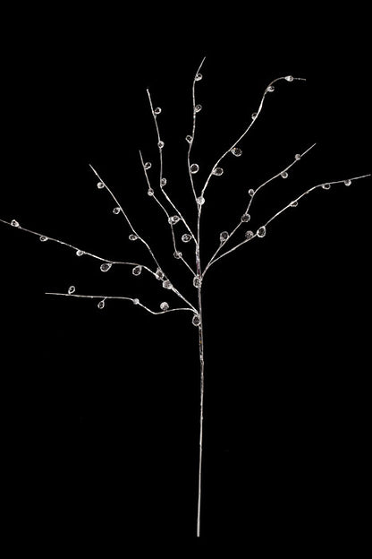 30" Crystal Bead Spray Silver