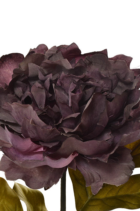 24" Silk Peony Spray Purple