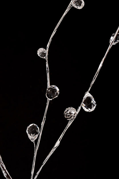 30" Crystal Bead Spray Silver