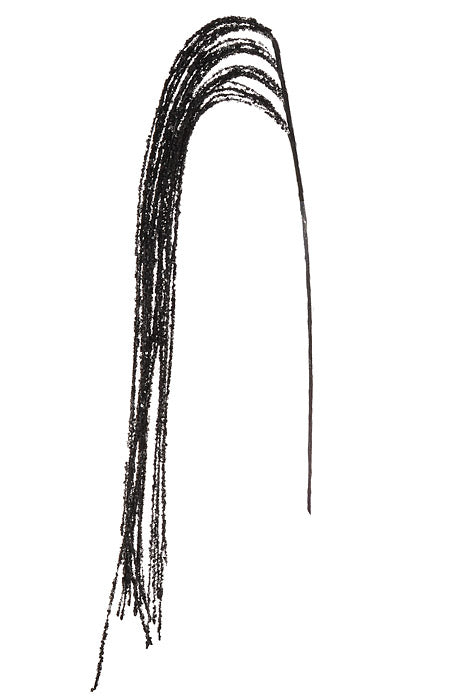 47.25" Glitter Hanging Willow Spray Black