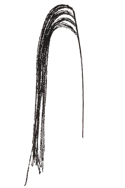 47.25" Glitter Hanging Willow Spray Black