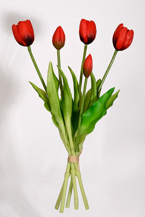 15.75" Artificial Tulip Bundle Red