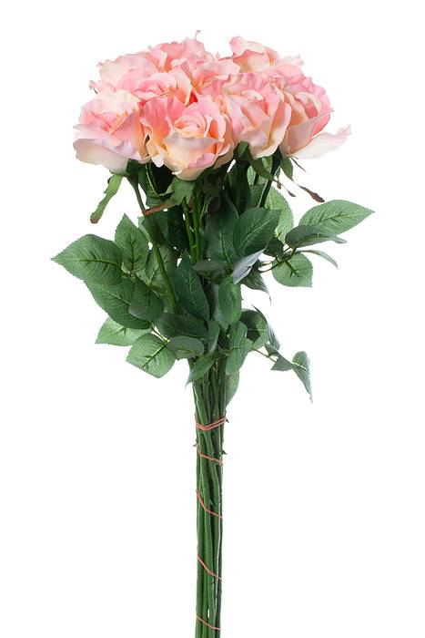 26" Half Open Rose Spray Pink Pkg/12