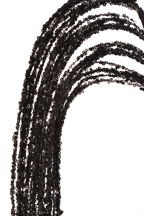 47.25" Glitter Hanging Willow Spray Black