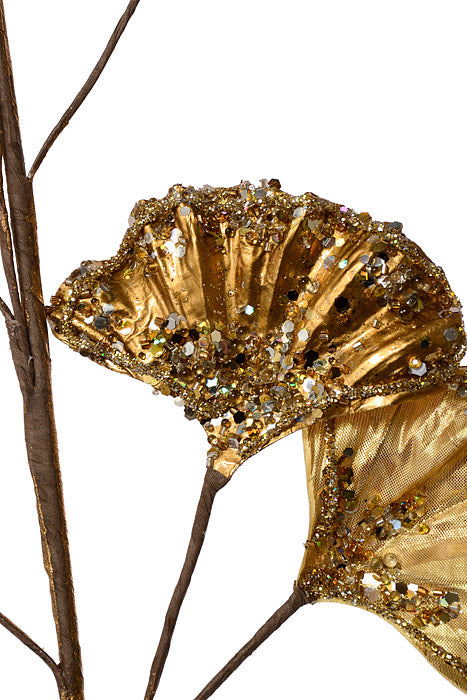 29" Gingko Jewel Spray Light Gold