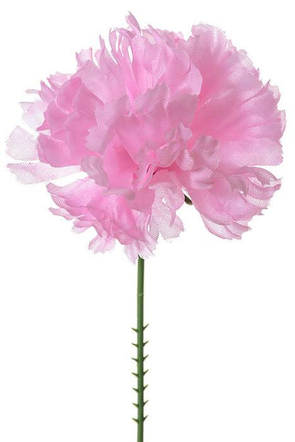 7" Silk Carnation Pick Pink Pkg/100