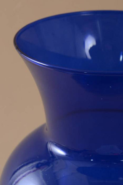 10.5" X 5" Classic Glass Urn Cobalt